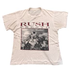 1990 Rush Presto Band Tour T Shirt Vintage Single Stitch L